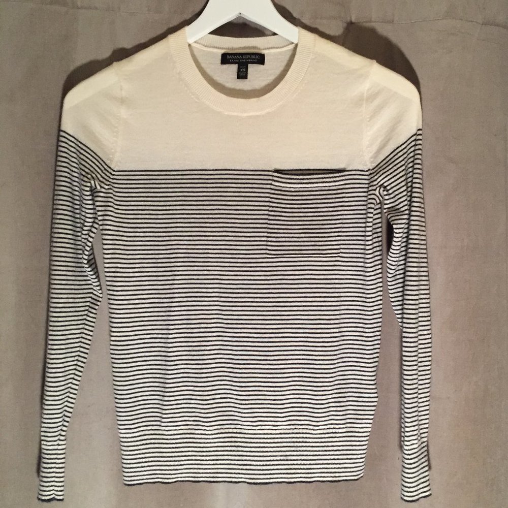 Banana Republic Striped Merino Wool Sweater